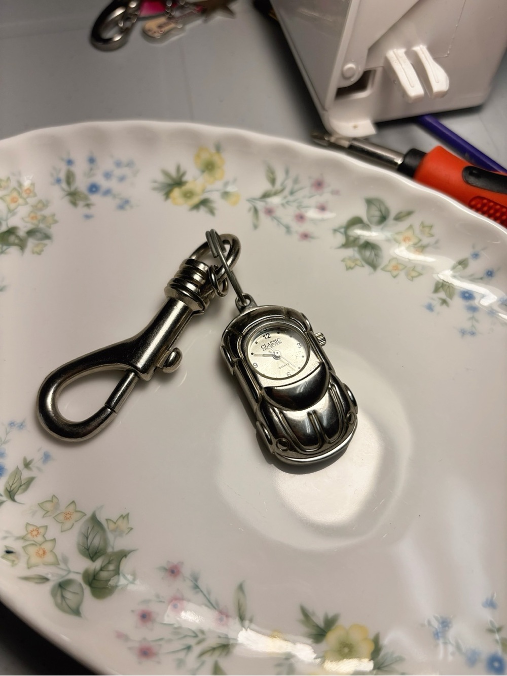 Metal VW Beetle Keychain